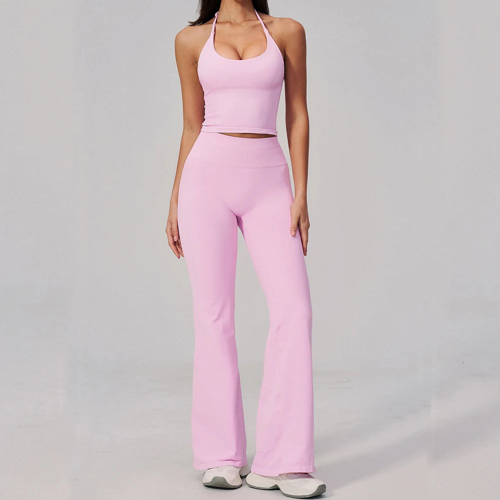 Conjunto de Yoga sin Costuras para Mujer, Ropa Deportiva, Conjunto de Fitness de 2 Piezas, Leggings y Sujetador Deportivo Transpirable, Ropa Deportiva Femenina