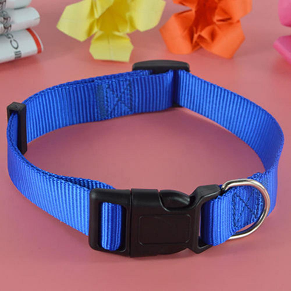Collar ajustable de nailon de seguridad para perros, cachorros, gatos y mascotas, hebilla de liberación rápida separable, suministros para perros