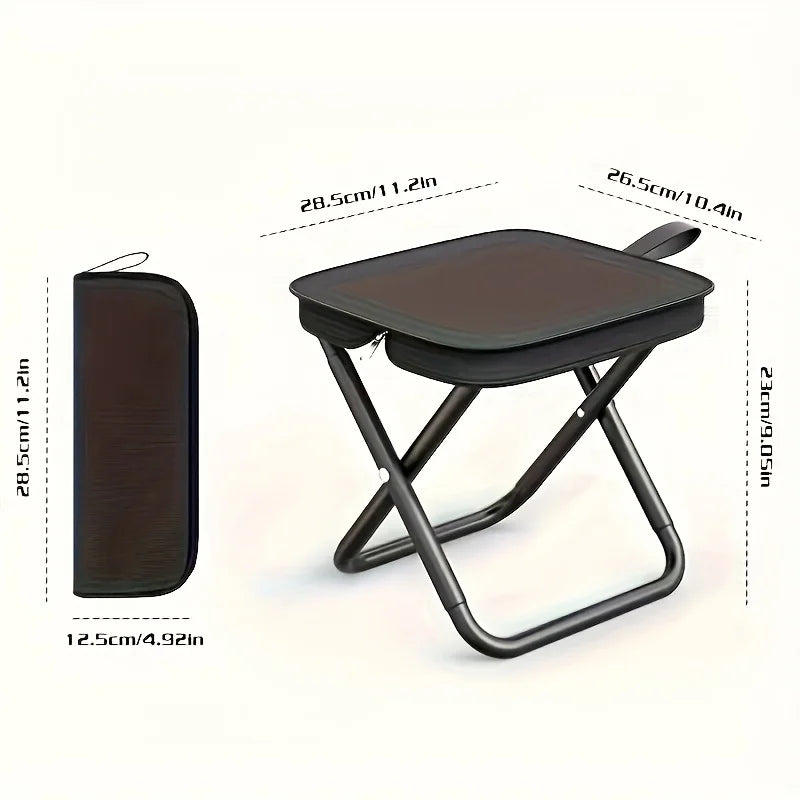 Taburete Plegable Portátil, Silla Ligera para Camping, Asiento Plegable para Pesca, Senderismo, Viajes, Uso en Interiores y Exteriores