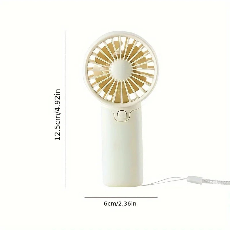 2025 lindo Mini ventilador portátil ventilador de mano ligero práctico tamaño de bolsillo bajo ruido pequeño ventilador eléctrico regalo para estudiantes ventilador al aire libre