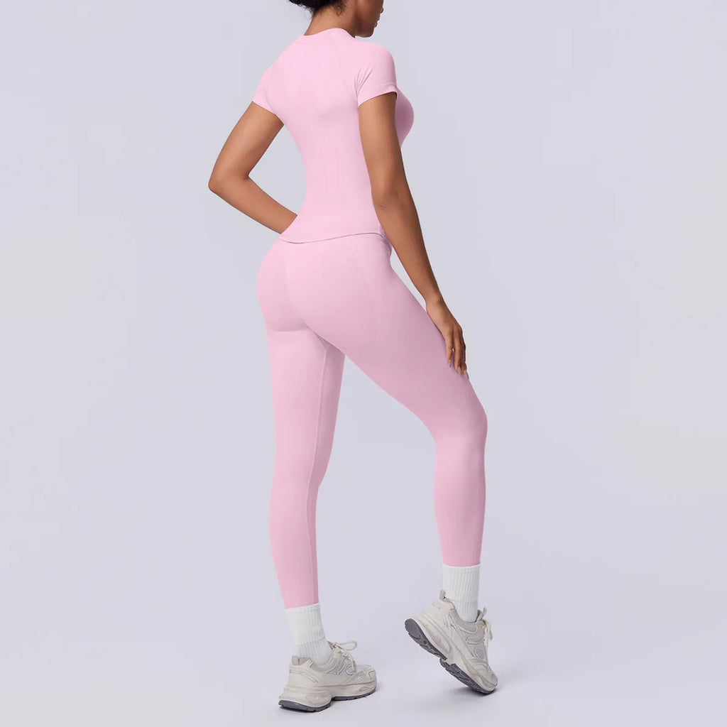 Conjunto Deportivo de Yoga para Mujer, Conjunto de Dos Piezas, Pantalones y Top, Traje Deportivo para Gimnasio, Yoga y Entrenamiento