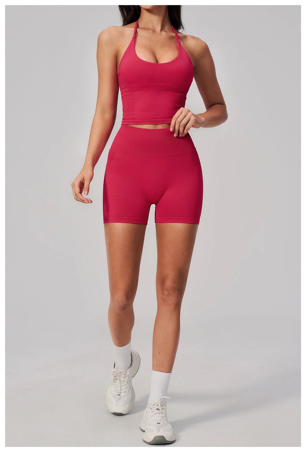 Conjunto de Yoga sin Costuras para Mujer, Ropa Deportiva, Conjunto de Fitness de 2 Piezas, Leggings y Sujetador Deportivo Transpirable, Ropa Deportiva Femenina