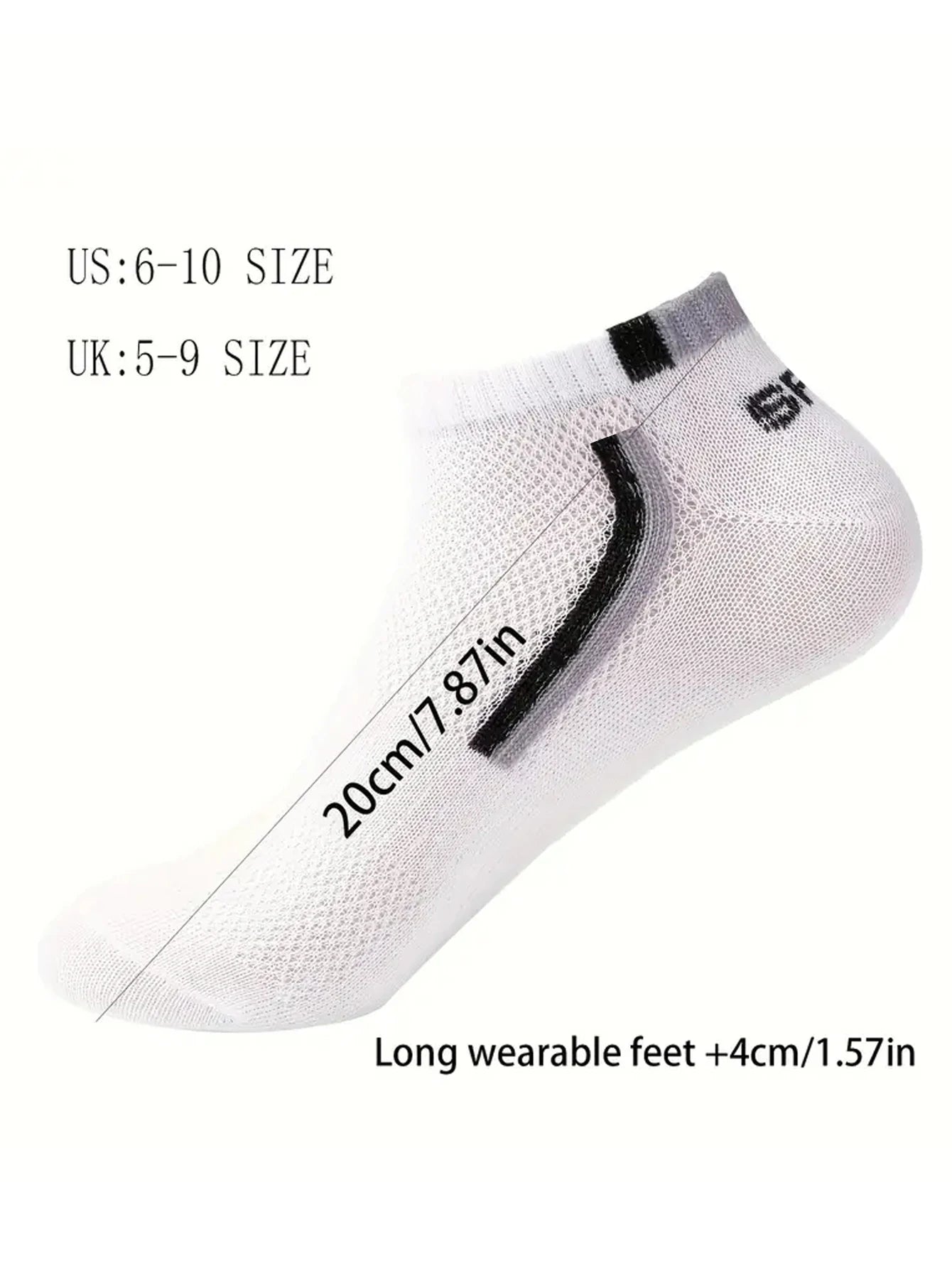 Calcetines náuticos antideslizantes para hombre, 5 pares de calcetines tobilleros con estampado de bloques para negocios y deportes, transpirables, resistentes al sudor, antiolor, cómodos