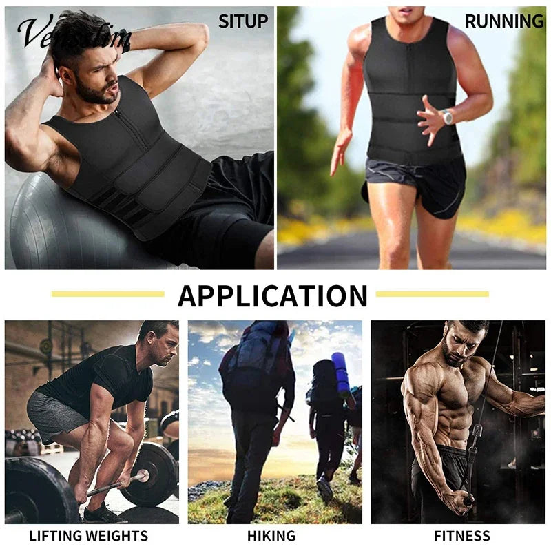 Vensslim-Chaleco moldeador de cuerpo para hombre, entrenador de cintura, camisa adelgazante, camiseta interior de compresión para Sauna y sudor, ropa moldeadora, quemador de grasa, Tops de entrenamiento