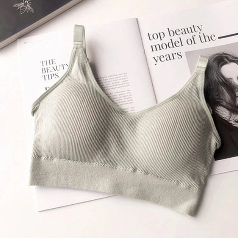 Ropa interior Sexy para mujer, lencería sin anillo de acero, sujetador, Top de tubo envuelto en el pecho, belleza en la espalda, Top de tubo de sección delgada de algodón activo