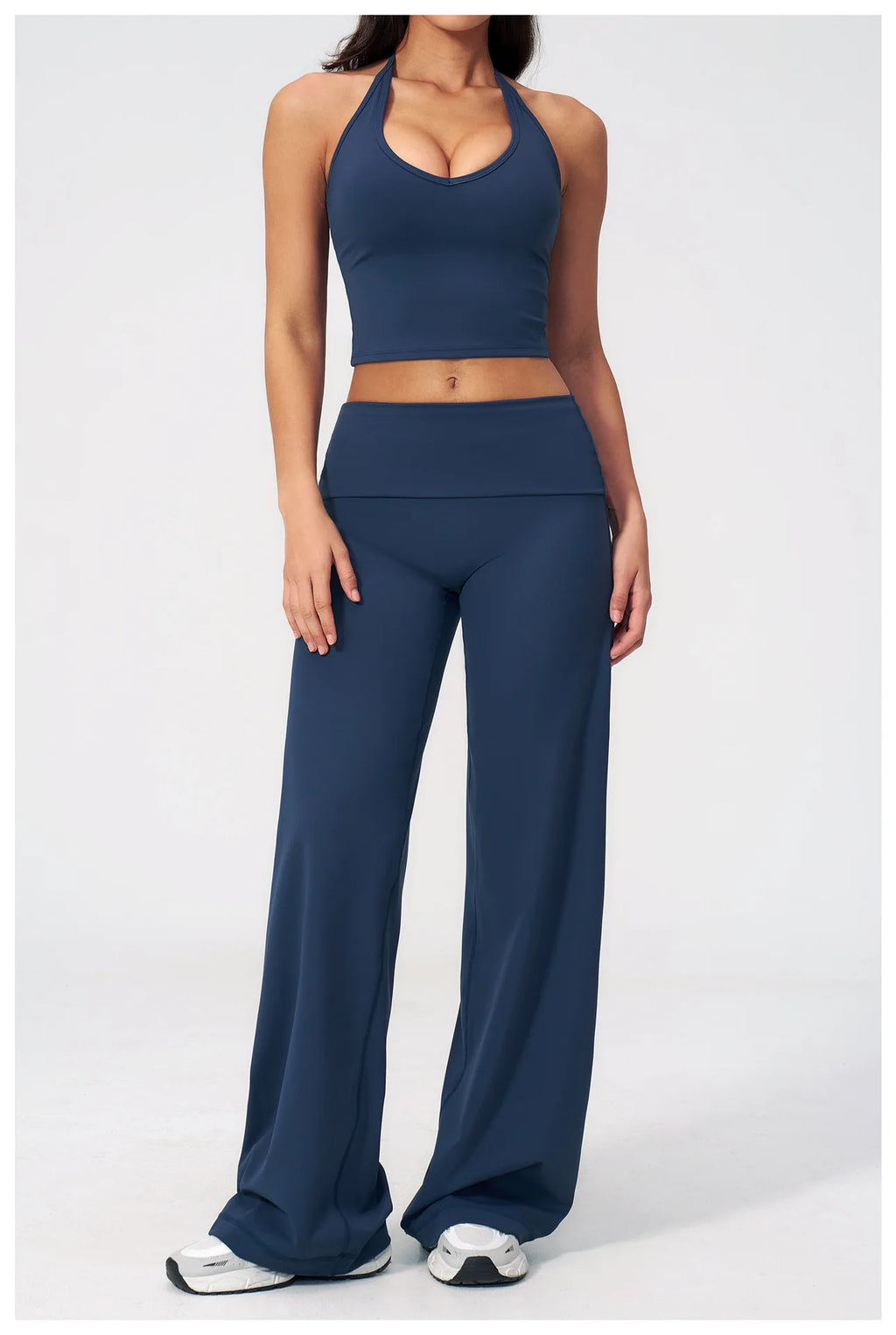 Conjunto Deportivo de Yoga para Mujer, Conjunto de Dos Piezas, Pantalones y Top, Traje Deportivo para Gimnasio, Yoga y Entrenamiento