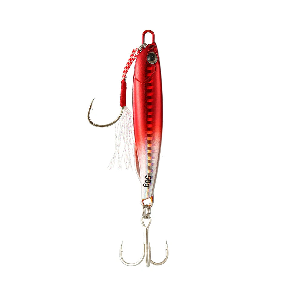 Jigging-señuelo de pesca de lubina Artificial, anzuelo de Metal fundido 2021 Japen, 10/15/20/30/40/50g, fundición a tierra