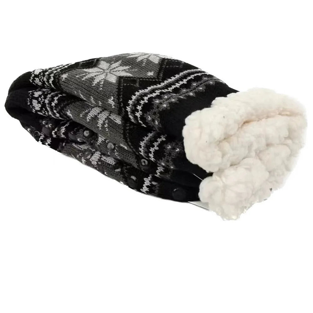 Calcetines de invierno para hombre, calcetín corto esponjoso y cálido de terciopelo suave, térmico, antideslizante, peludo, regalos gruesos, novedad de 2023