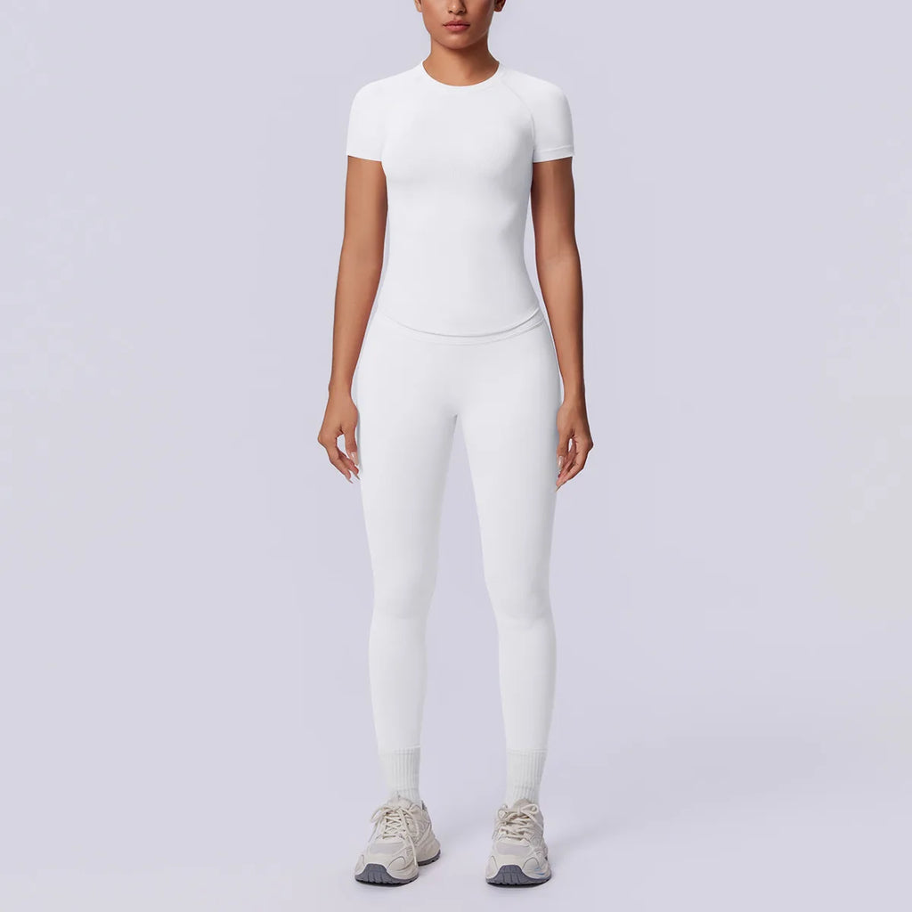 Conjunto Deportivo de Yoga para Mujer, Conjunto de Dos Piezas, Pantalones y Top, Traje Deportivo para Gimnasio, Yoga y Entrenamiento