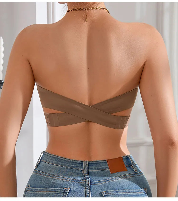 1 unds/3 unids/pack YMQJ sujetador sin costuras acolchado extraíble de seda de hielo suave sin rastro para mujer sujetador sin costuras para mujer sujetador sin tirantes