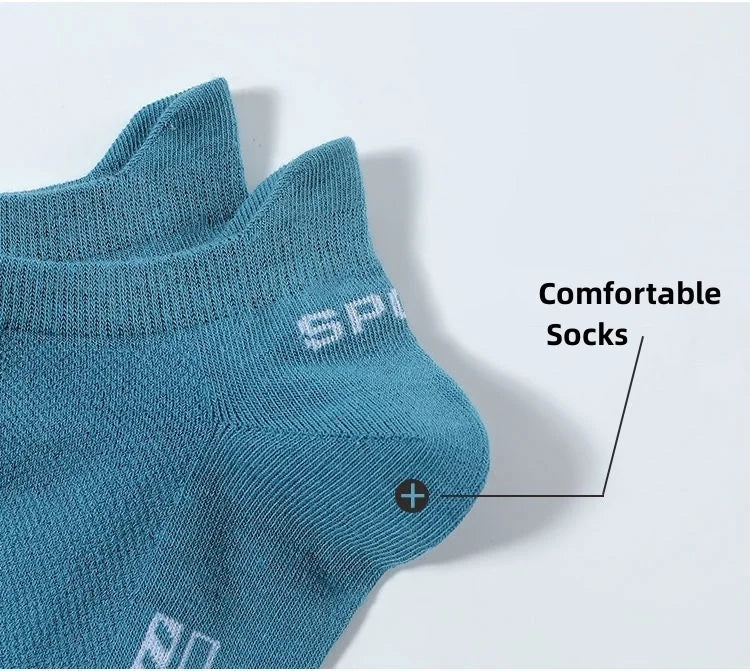 5 pares de calcetines tobilleros de alta calidad para hombre, calcetines deportivos de algodón transpirables, calcetines de malla informales atléticos de verano de corte fino corto Sokken talla 38-45