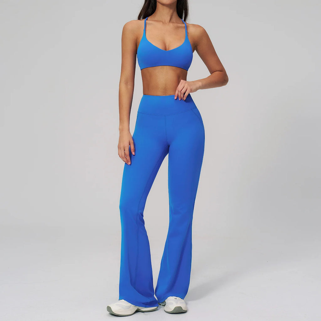 Conjunto de Yoga para Mujer, Ropa Deportiva, Conjunto de Gimnasio y Fitness, 2 Piezas, Leggings para Correr, Sujetador Deportivo Transpirable, Ropa Deportiva Femenina