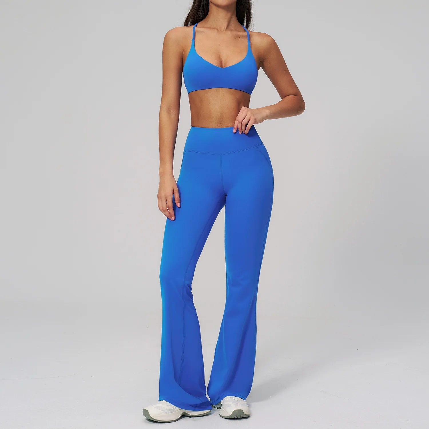Conjunto de Yoga para Mujer, Ropa Deportiva, Conjunto de Gimnasio y Fitness, 2 Piezas, Leggings para Correr, Sujetador Deportivo Transpirable, Ropa Deportiva Femenina