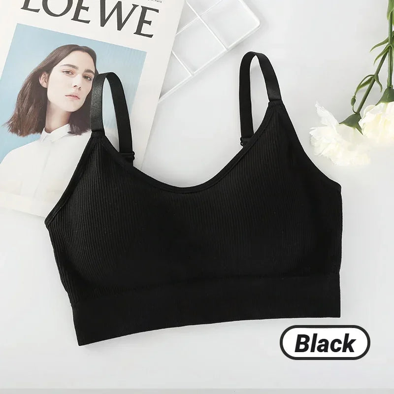 Sujetadores sexis sin costuras para mujer, Bralette transpirable de copa completa, sujetador para dormir sin aros, Top de tubo deportivo de alta calidad
