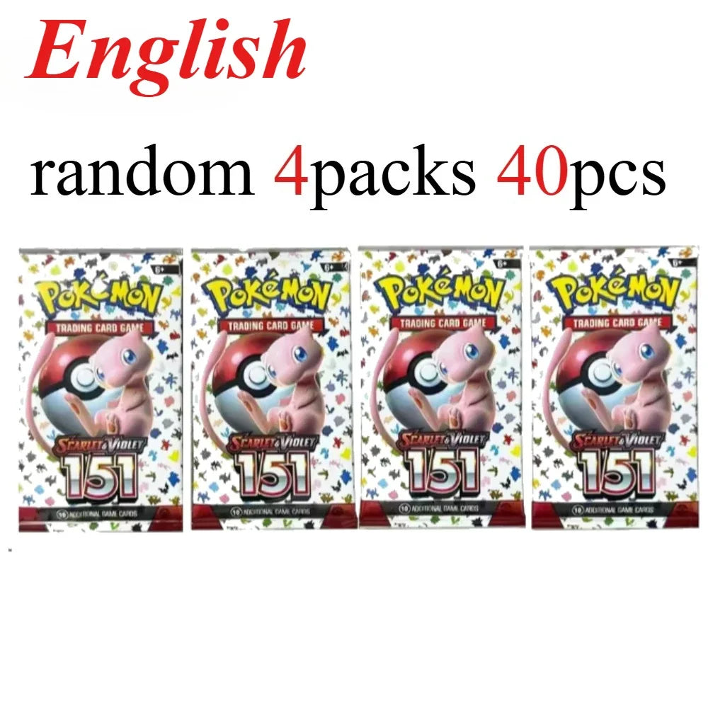 40 Uds. Tarjeta de Pokémon prismática 151 evoluciones inglés Booster Battle juego de cartas de Pokémon Carte Trading tarjetas de colección regalo