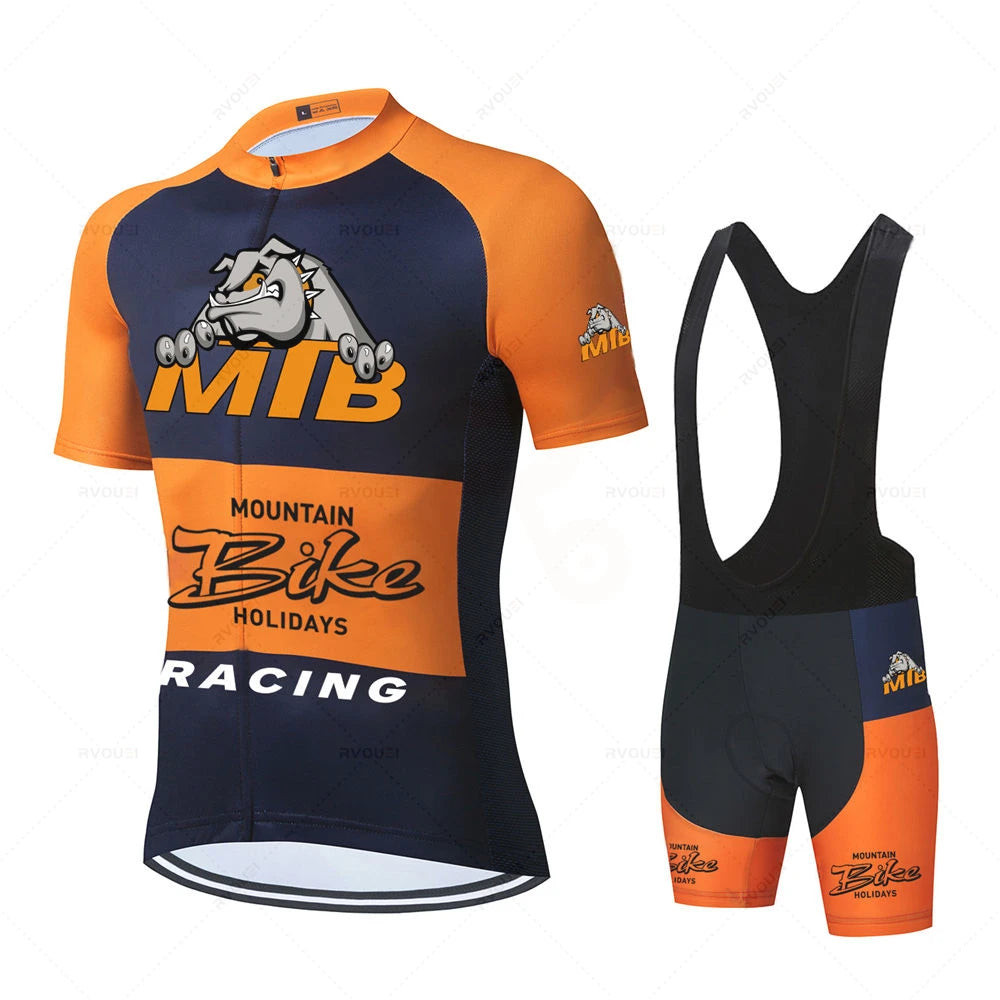 Conjunto de ropa de Ciclismo profesional para Hombre, Maillot de verano para bicicleta de montaña, MTB