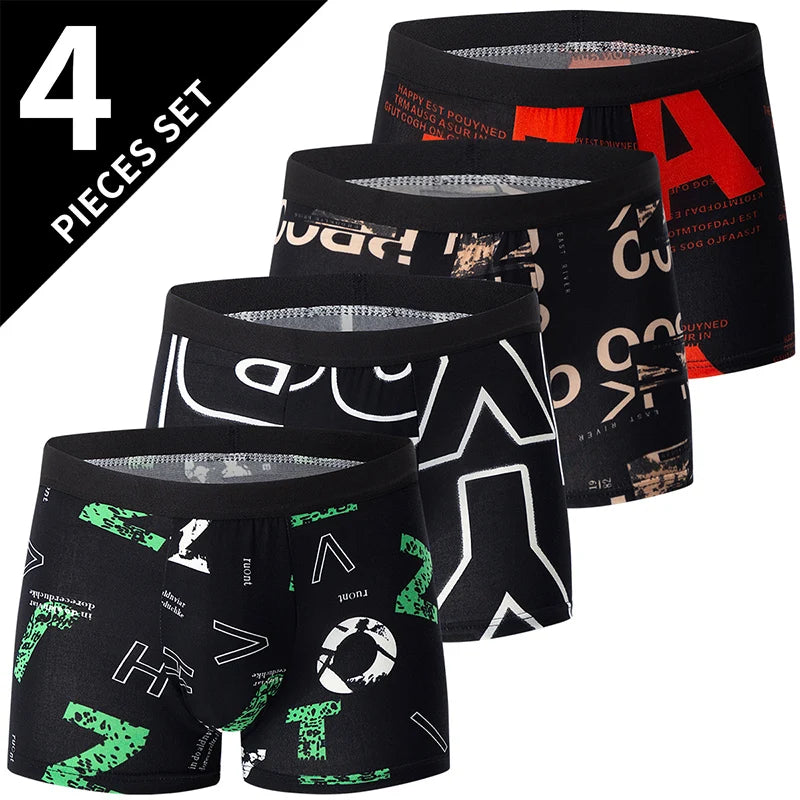Ropa interior para padres e hijos para hombres y adolescentes, pantalones cortos con estampado Simple y a la moda, pantalones cortos informales con cintura elástica Joker, 4/10 piezas