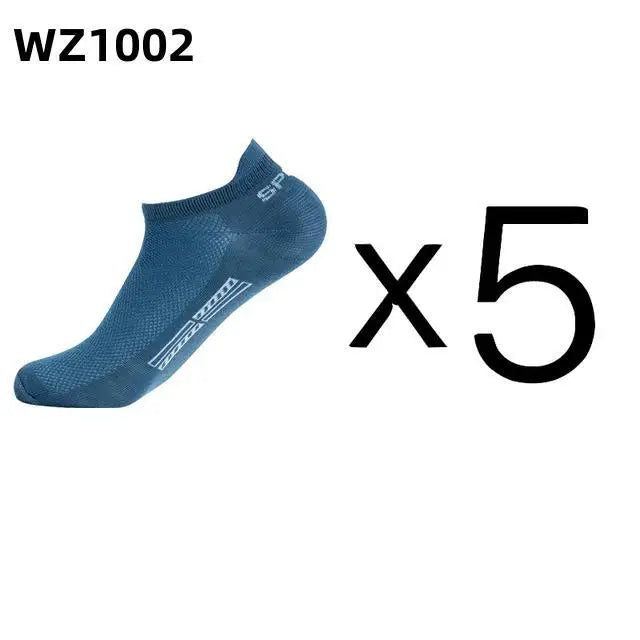 5 pares de calcetines tobilleros de alta calidad para hombre, calcetines deportivos de algodón transpirables, calcetines de malla informales atléticos de verano de corte fino corto Sokken talla 38-45