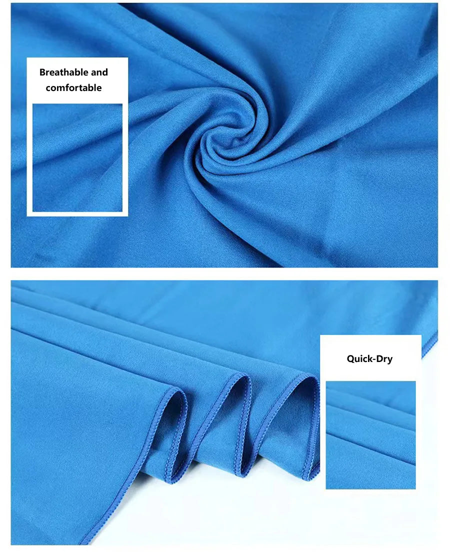 Toalla deportiva de secado rápido, Toalla de microfibra para correr, Yoga, gimnasio, Fitness, baloncesto, acampar al aire libre, senderismo, playa, 40x80/76x152cm