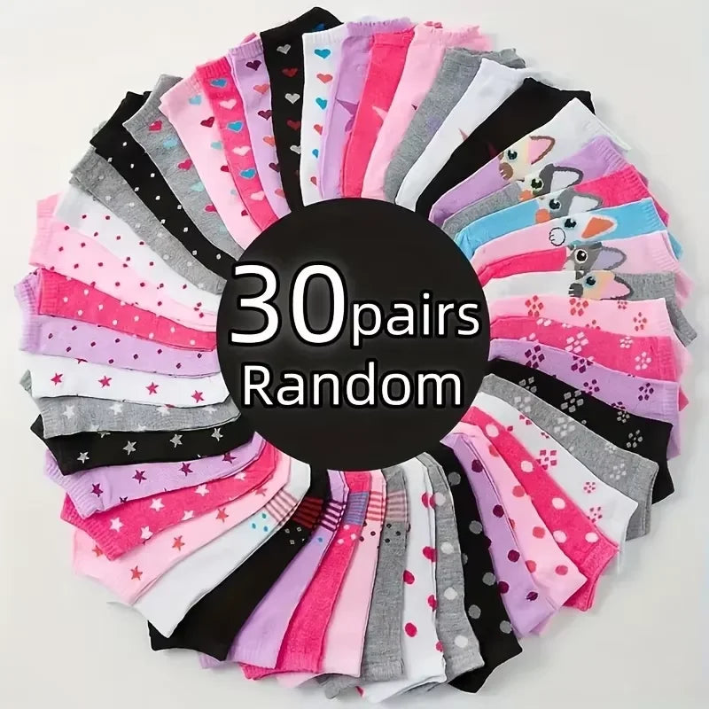 10/15/20/30/40/par de calcetines con estampado de corazones, calcetines tobilleros de color caramelo para el Día de San Valentín, medias y calcetería para mujer