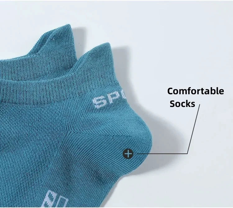5 pares de calcetines tobilleros de alta calidad para hombre, calcetines deportivos de algodón transpirables, calcetines de malla informales atléticos de verano de corte fino corto Sokken talla 38-45