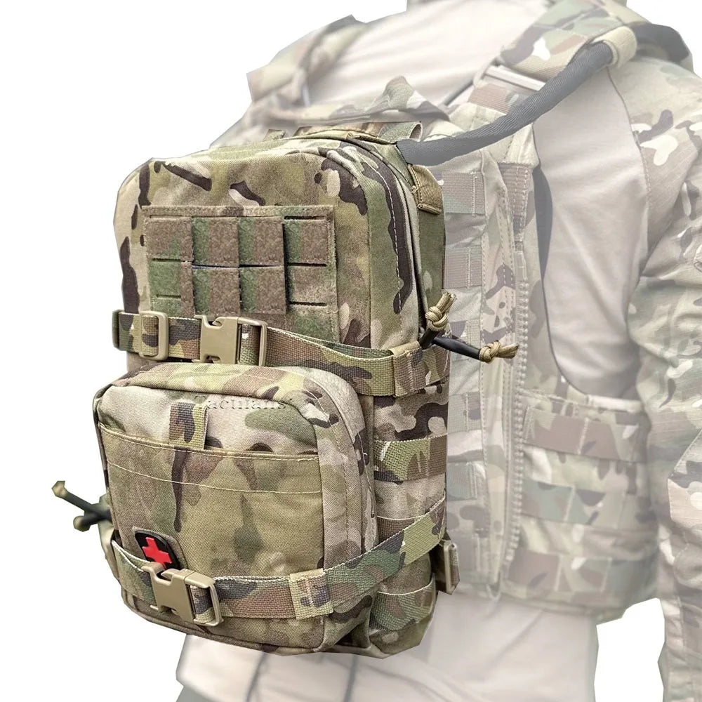 Mini bolsa de hidratación 2 en 1, Mini paquete de hidratación Rip Away IFAK, bolsa médica, parche Med, bolsa MOLLE, bolsa de caza