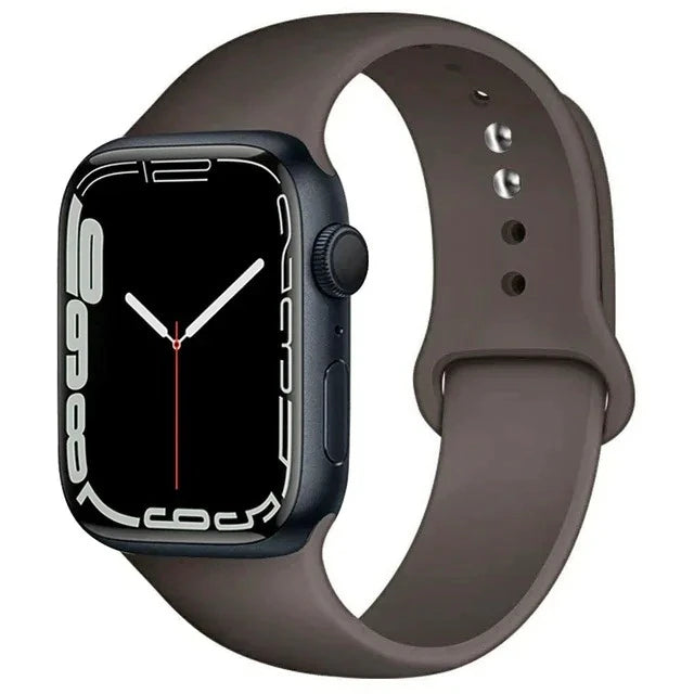 Correa de silicona para Apple Watch, 46mm, 44mm, 45mm, 40mm, 41mm, 42-38mm, 49mm, pulsera deportiva iwatch series 11 10 9 8 7 6 5 SE Ultra3