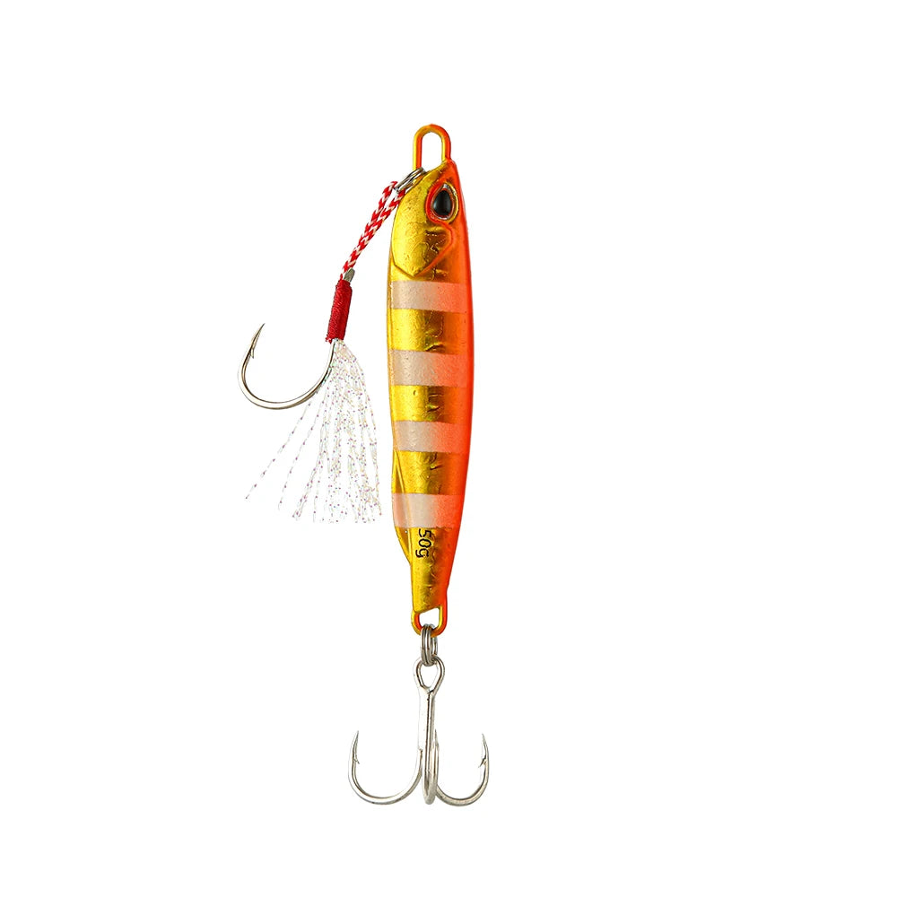 Jigging-señuelo de pesca de lubina Artificial, anzuelo de Metal fundido 2021 Japen, 10/15/20/30/40/50g, fundición a tierra