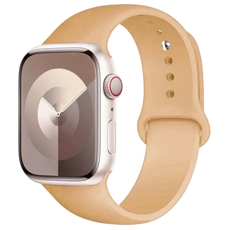 Correa de silicona para Apple Watch, 46mm, 44mm, 45mm, 40mm, 41mm, 42-38mm, 49mm, pulsera deportiva iwatch series 11 10 9 8 7 6 5 SE Ultra3