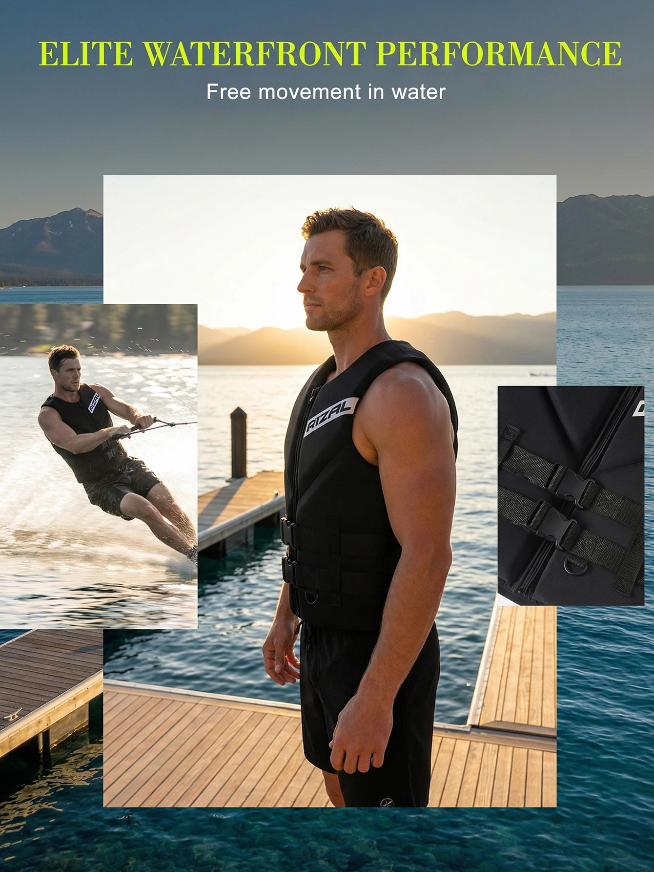Chaleco salvavidas para adultos, para Surf, Kayak, Wakeboard, lanchas de rescate, balsa, esquí, deportes acuáticos, natación, rescate a la deriva