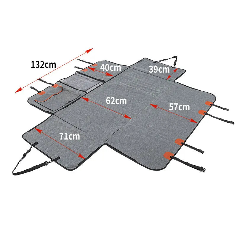 Funda para asiento trasero de coche, cubierta protectora de viaje para perros grandes con rodamiento de 130kg, estera duradera para coches, camiones, SUV, estera de protección impermeable para mascotas