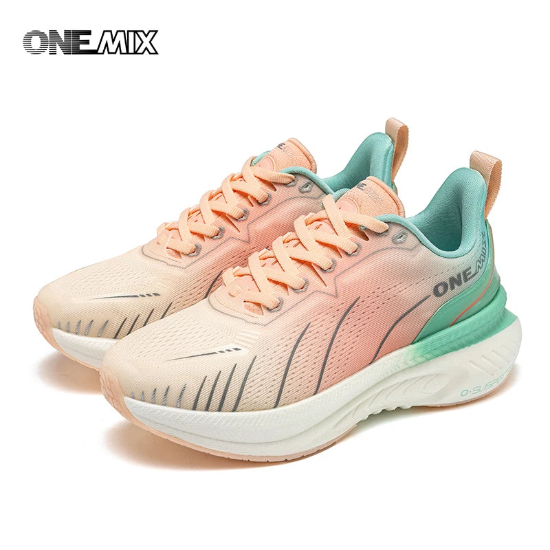 ONEMIX-zapatillas de deporte transpirables para mujer, zapatos deportivos de amortiguación a la moda, color negro, 2024
