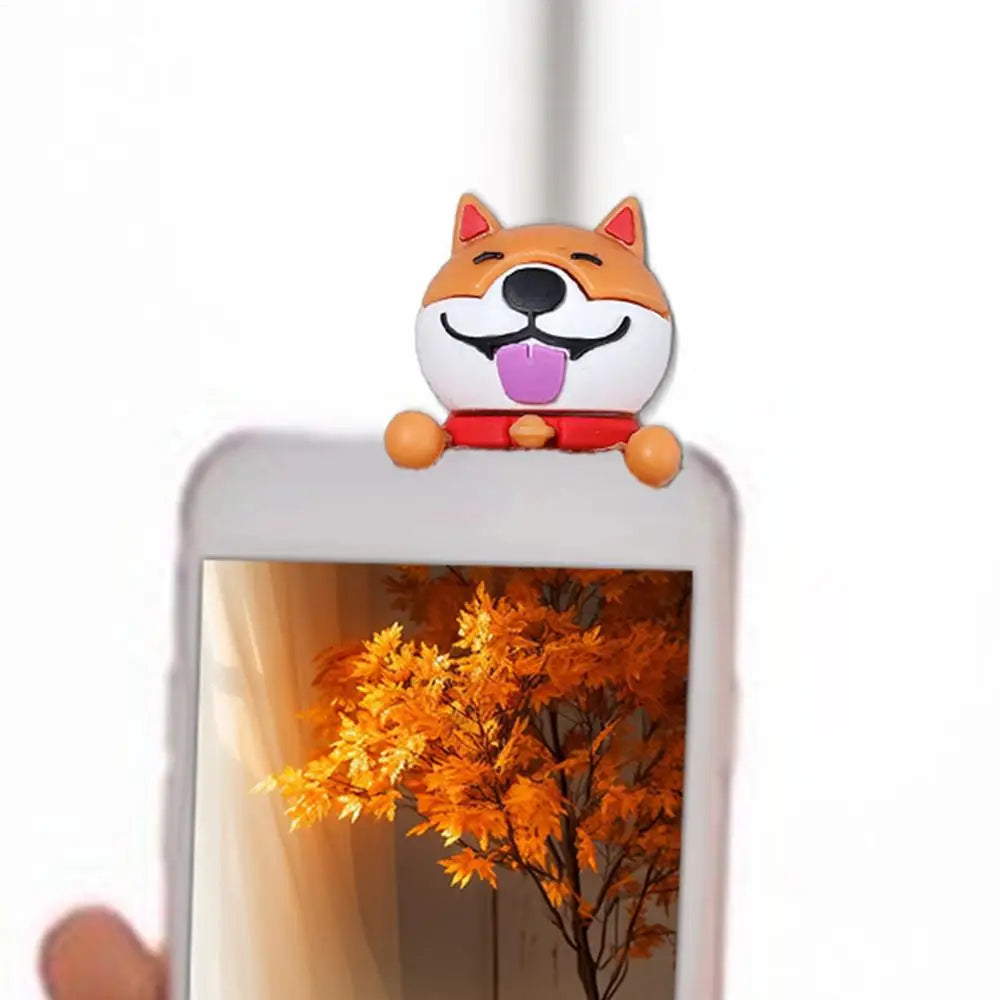 Adorno de coche de silicona, perro tumbado para tableta, decoración de matrícula, bonitos dibujos, accesorios interiores multifuncionales para coche
