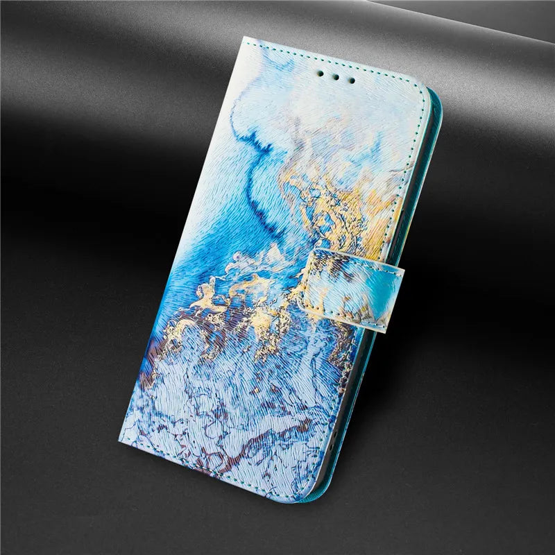 13 Funda de teléfono de cuero para iPhone 13 12 Mini 11 Pro 13Pro 12Pro Max 11Pro Coque Flip Cover Wallet fundas pintadas magnéticas gato oso