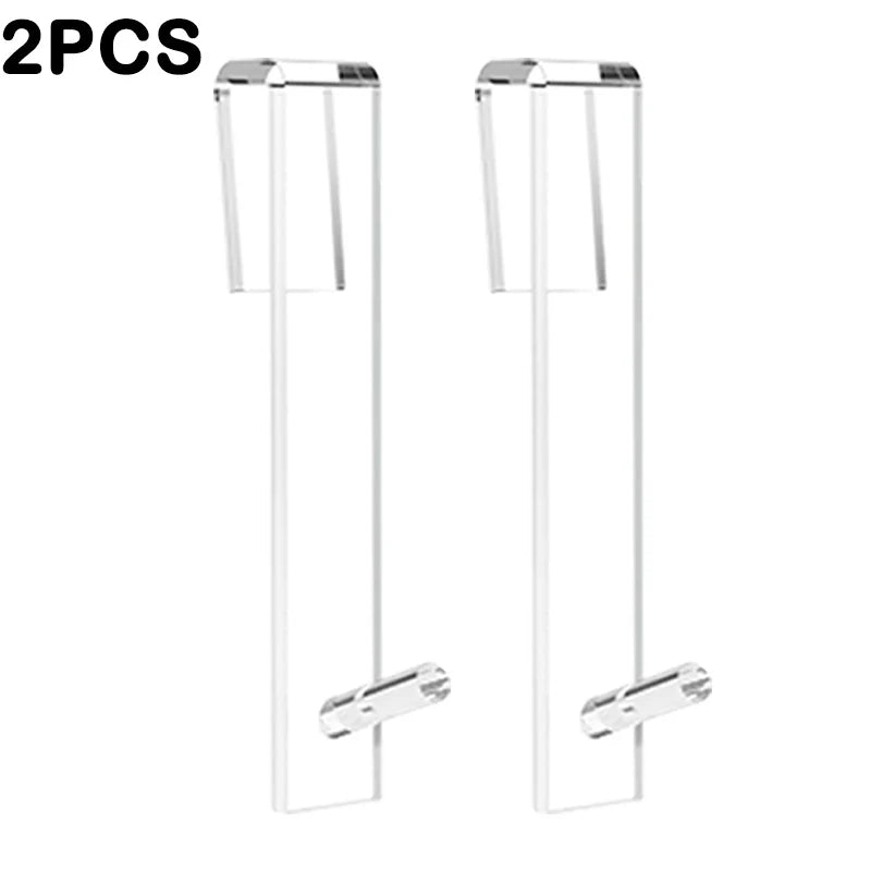 Gancho de acrílico para puerta de ducha, perchero transparente sin perforaciones, COLGADOR PARA Albornoz de baño, sobre puerta de vidrio