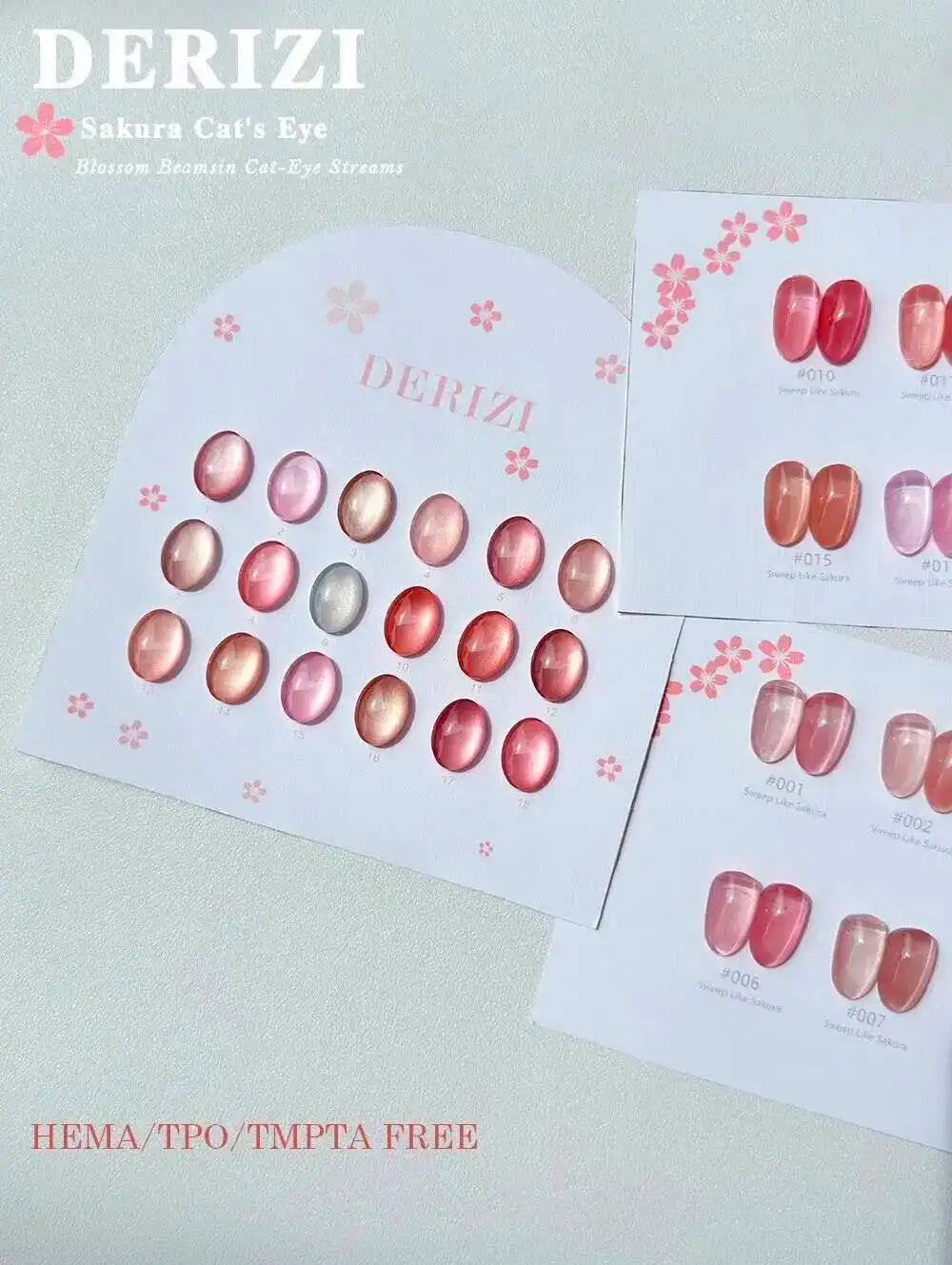 Juego de esmaltes de uñas en Gel de ojo de gato de cristal Sakura rosa, barniz de Gel LED UV magnético brillante semipermanente con tarjeta de Color