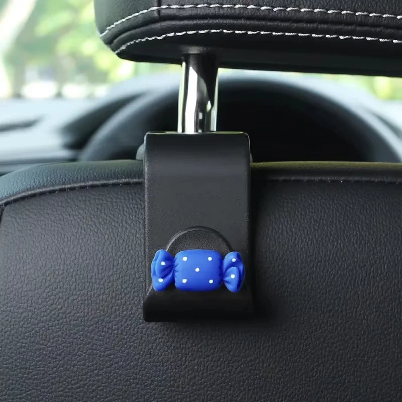 Gancho trasero para asiento de coche con cabeza de perro, decoración tridimensional 3D para asiento trasero de coche, accesorios decorativos para Interior