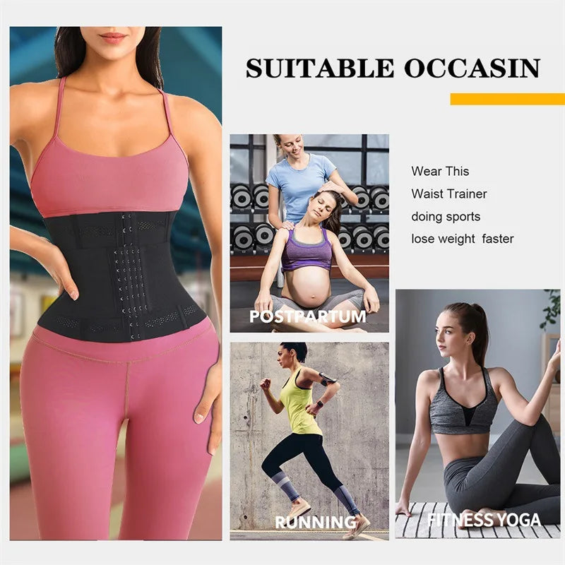 Entrenador de cintura moldeador de cuerpo para mujer, Control de barriga, envoltura adelgazante, faja reductora de vientre plano, cinturones de corsé