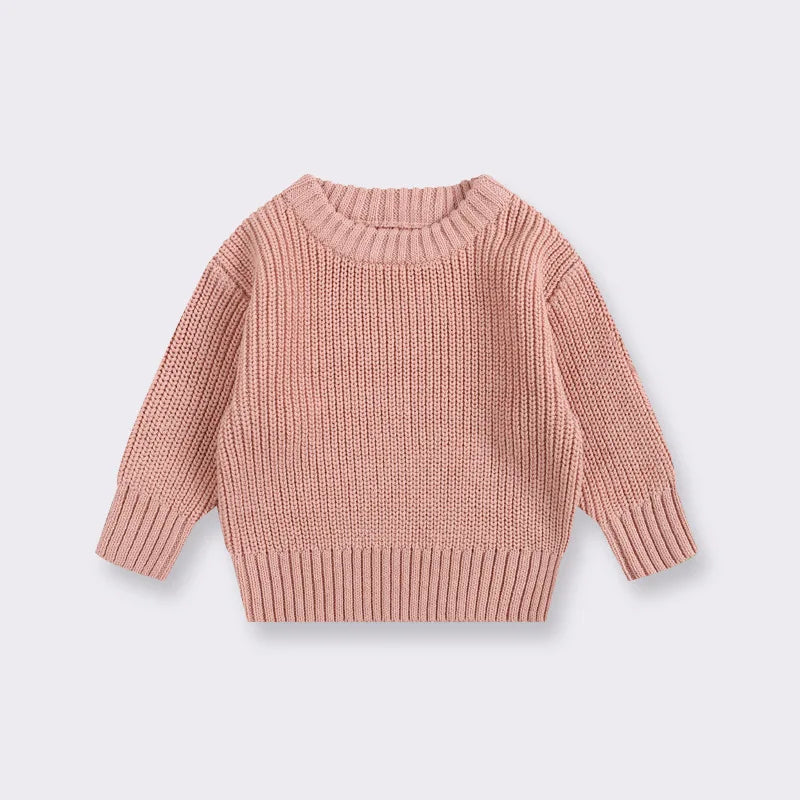 Suéteres de bebé Otoño Invierno niños niñas de manga larga suéter de punto de Color puro bebé niños niñas suéter suéteres ropa