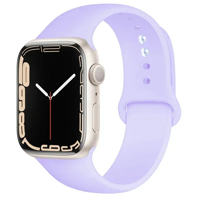 Correa de silicona para Apple Watch, 46mm, 44mm, 45mm, 40mm, 41mm, 42-38mm, 49mm, pulsera deportiva iwatch series 11 10 9 8 7 6 5 SE Ultra3