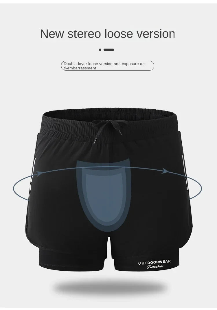 Trajes de Baño para Hombre de Secado Rápido, Shorts Deportivos con Forro de Compresión para Playa, Piscina, Correr y Gimnasio