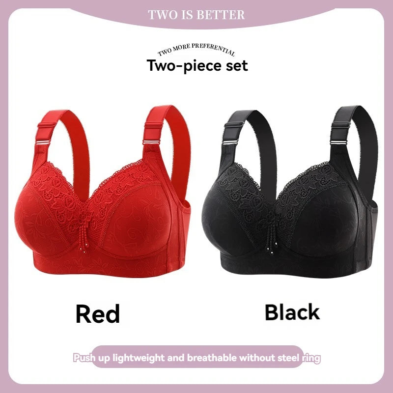 Sujetadores de encaje para mujer, Bralette con perspectiva ultrafina, sujetador con escote en V profundo, lencería Sexy, Tops de talla grande, ropa interior para mamá, sujetador activo