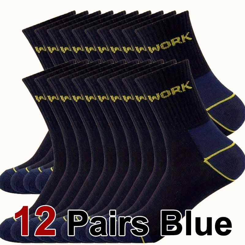 6/12 pares de calcetines de tubo medio a prueba de olores de negocios de alta calidad para hombres calcetines deportivos de ocio transpirables absorbentes del sudor para todas las estaciones