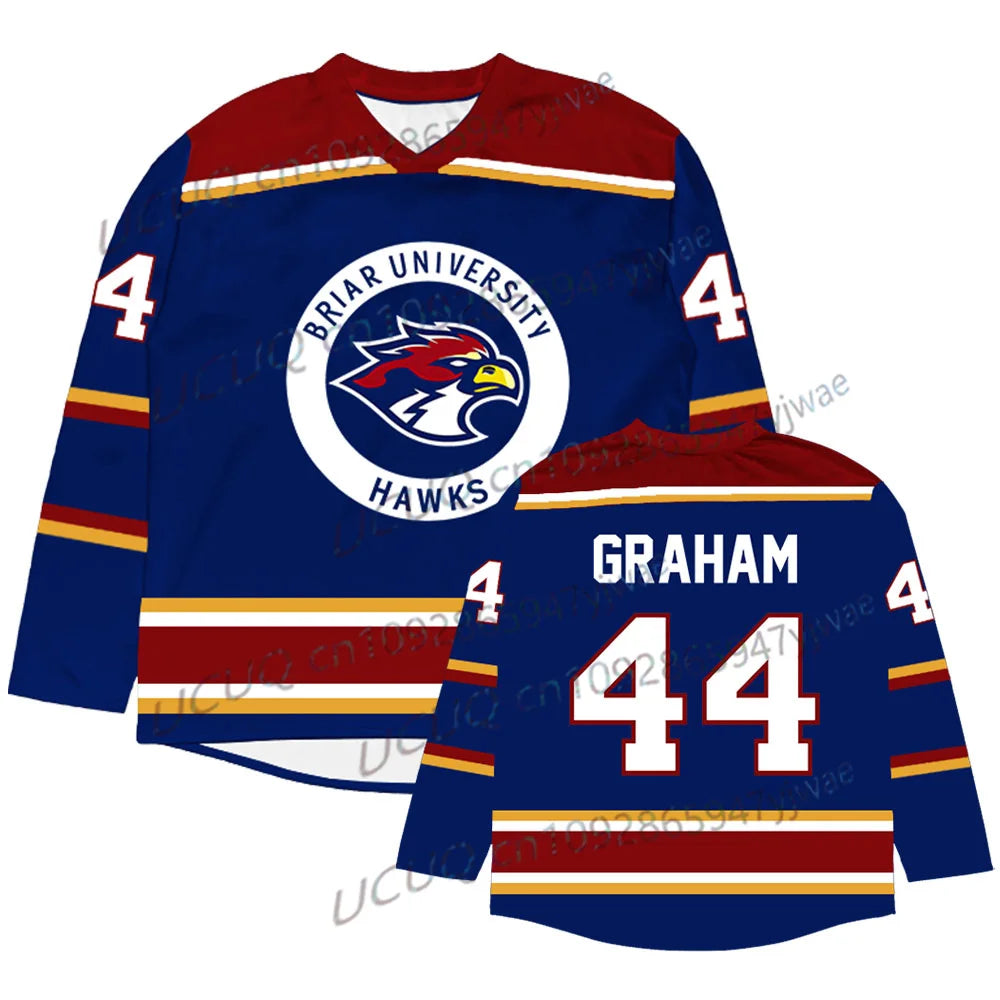 Camiseta de hockey de la Universidad Briar de la serie de TV Off Campus 2026, camiseta unisex de Graham Logan, Di Laurentis, Tucker, camiseta de playa