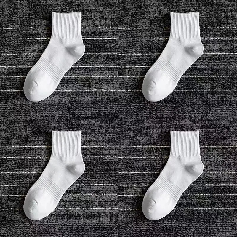 5/10/20 pares de calcetines de cuello redondo de color sólido neutro, calcetines deportivos transpirables y cómodos para primavera y verano, calcetines deportivos para todas las estaciones