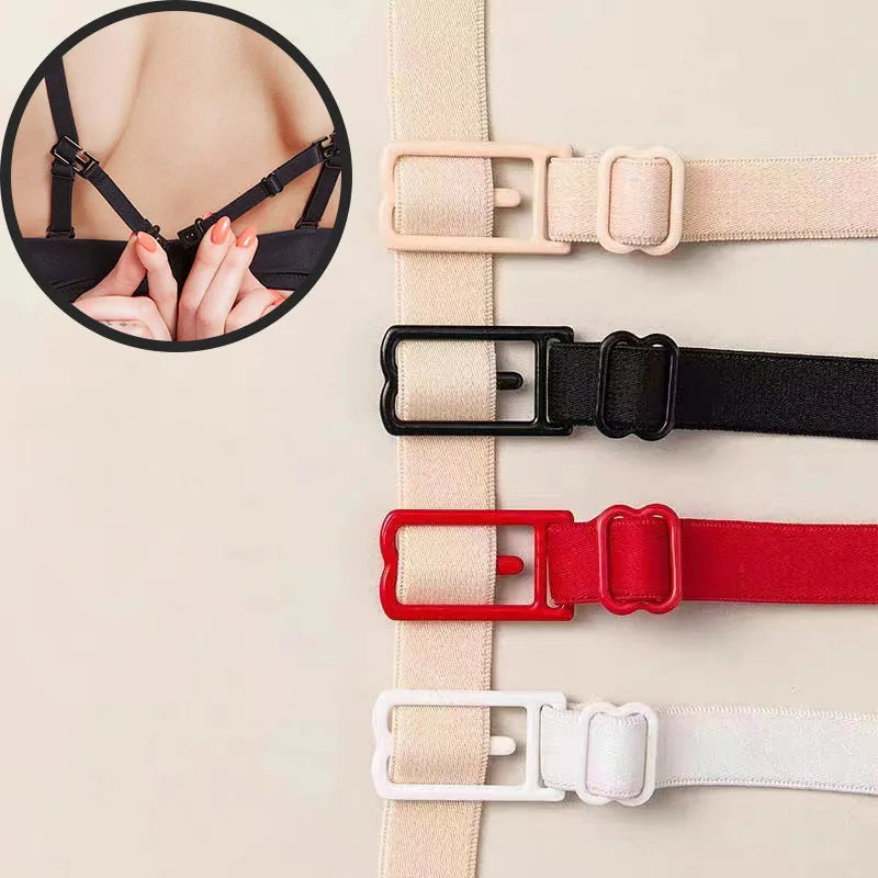Clips de correa de sujetador antideslizantes ajustables y elásticos, correas de ocultación, Control de escote, 6 piezas
