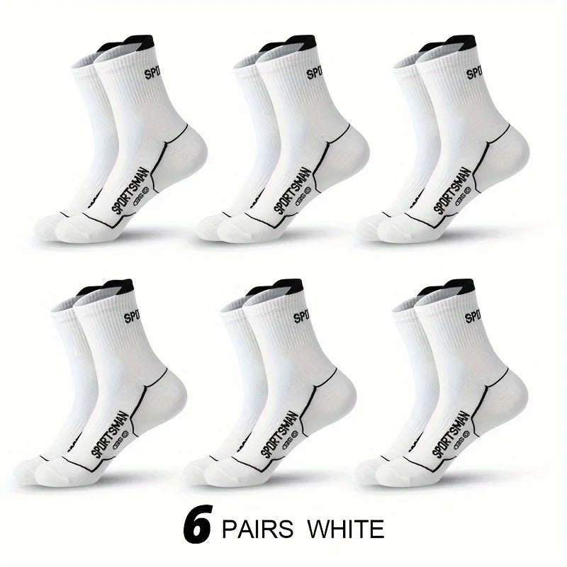 6 pares de calcetines calcetines cortos para hombre calcetines de baloncesto absorbentes y olorosos calcetines deportivos para correr calcetines de malla transpirable para hombre