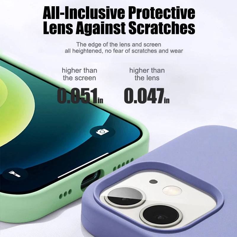 Funda de teléfono de silicona líquida de lujo para APPLE iPhone 11 13 12 14 15 16 Pro Max fundas para iPhone 15 Plus funda protectora a prueba de golpes
