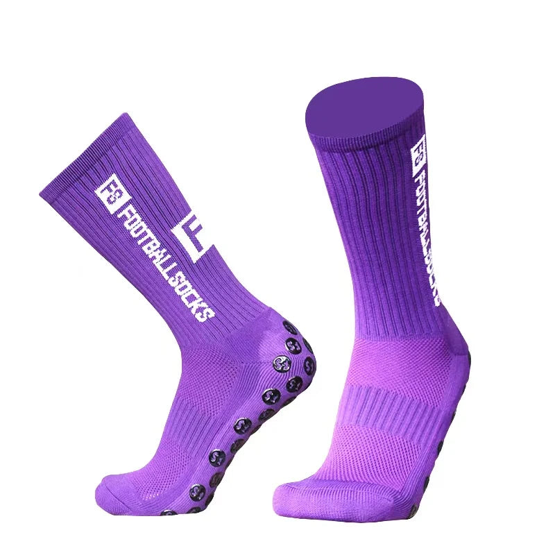 3/1 par nuevo estilo FS calcetines de fútbol redondos de silicona con ventosa agarre antideslizante calcetines de fútbol deportes hombres mujeres béisbol calcetines de Rugby