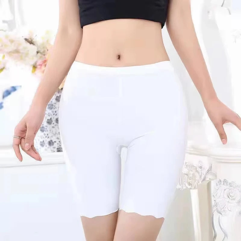 Pantalones cortos de seguridad sin costuras para mujer, Boxers de talla grande para verano, pantalón de protección antirozaduras debajo de la falda, bragas, ropa interior 3XL
